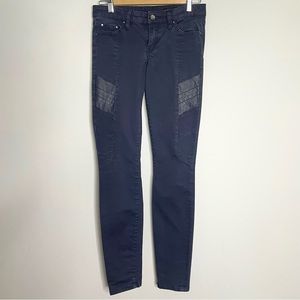 CLUB MONACO Y2K Low Rise Moto Skinny Jeans